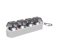LLHCF 4-Key Mechanical Keycap Tester Keychain With LED Lighting For Stress Reduction And Relaxation For Home Or Office