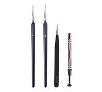 LLHCF 4 Pieces Keyboard Lube Include Tweezers 4-Claw Grabber Lube Pan Lube Brushes For Keyboard Keyboard Lube Tools