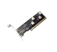 LLHCF 4 Port PCIExpress Expansion Card PCIE To M.2 Controller PCIe X16 To SFF-8654 Adapter Add On Cards For SSD