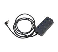 LLHCF 4 Port USB 2.0 Data Splitter Adapter With Individual Power Switches Fast Speed Easy Connection USB Converter
