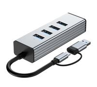 LLHCF 4 Port USB3.0 Adapter 10Gbps Data Transfer With Long Cable For Smartphones Tablets Laptops Efficient USB Splitter