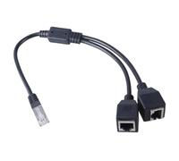 LLHCF 45 Networking Adapter Splitter 1 To 2 Socket Ethernet Cable Extender For Home Offices Use High Speed Data Transfer