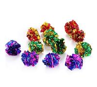LLHCF 48 Pcs Colorful Ball Toys For Chew Ball Teaser Toy Pet Dog Training Toys Fun Interactive Balls For Dog Kitten Interactive Balls Feather Mice Animal Food Dispenser Dancer Wand Da