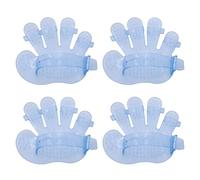 LLHCF 4pack Flexible Five Finger Pet Bath Brush Antiskid Bathing Gloves With Soft Bristles For Effective Hair Removal Soft Brush