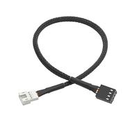 LLHCF 4Pin 1 To 1/2Ways PWM Fan Splitter Cable Black Sleeved CPU Cooling Fan Power Extension Cable 4Pin Female To 4Pin Male