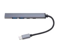 LLHCF 5 In 1 Type C Hub With PD 60W Charging 2xUSB2.0 USB3.0 USB C 10Gbps For Laptops Desktops And Mobile Devices
