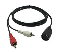 LLHCF 5 Pin DIN To Cable 1.5M/4.9Ft 5-Pin Din Male To 2 Male Stereo Adapters Cable For Stereo
