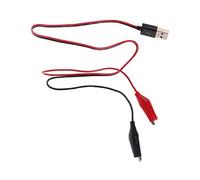 LLHCF 55cm Test Clips Clamp To USB Male Connector Power Supply Adapter Wire Cord Line Accessories Replacement Banana Cable Connector Plug Screw Solder Bucket Adapter Socket Cord Pigtail