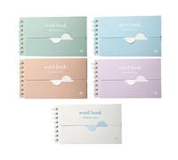 LLHCF 5PCS Compacts Language Study Journals Featuring Memory Retention Systems and Concealable Practice Strips Pocket Sized Word Learning Notebook
