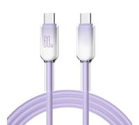 LLHCF 60W Ice Crystal Fast Charging Cord Double End Type C Data Cable Power Supply Wire With Multi Device Compatibility USB C Charging Cable