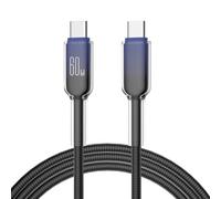 LLHCF 60W Ice Crystal Fast Charging Cord Double End Type C Data Cable Power Supply Wire With Multi Device Compatibility USB C Charging Cable