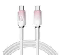 LLHCF 60W Ice Crystal Fast Charging Cord Double End Type C Data Cable Power Supply Wire With Multi Device Compatibility USB C Charging Cable
