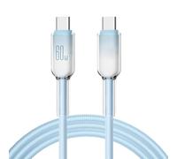 LLHCF 60W Ice Crystal Fast Charging Cord Double End Type C Data Cable Power Supply Wire With Multi Device Compatibility USB C Charging Cable