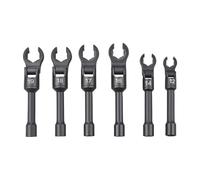 LLHCF 6Piece Heavy Dutys Open End Wrench with Flexible Head Rotation Durability Alloy Pipe Removal Socket for Repair Hexagonal Swivels Head Open End