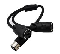 LLHCF 8 Pin DIN Splitter Cable 1 Male To 2 Female Y Adapter Cable For Sound And Video Sound Video