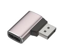 LLHCF 8K DisplayPort 1.4 Adapter 90 Degree Gold Plated Adapter Right Angled DisplayPort Male To Female Vertical Connectors Converter Converter