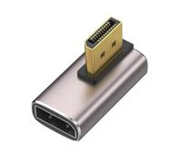 LLHCF 8K DisplayPort 1.4 Adapter 90 Degree Gold Plated Adapter Right Angled DisplayPort Male To Female Vertical Connectors Converter Converter