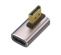 LLHCF 8K DisplayPort 1.4 Adapter 90 Degree Gold Plated Adapter Right Angled DisplayPort Male To Female Vertical Connectors Converter Converter