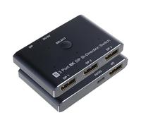 LLHCF 8K30hx DisplayPort Switcher Two Directional 3 Port DisplayPort 1.4 To Multiple Screens Adapter Video Splitter