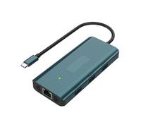 LLHCF 9 In 1 Type C USB C Hub Multiport Adapter With 1000M Ethernet Port 3 USB3.0 Ports 100W Charging Dock HDTV
