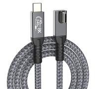 LLHCF 90 Degree USB Cable 240W Fast Charging USB C Cord 40Gbps High Speed Data Transfer Supports 8K@60HZ Display Data Cable C