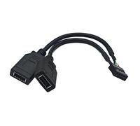 LLHCF 9PIN To Double Type E Adapter With Front Type C Port For Efficient USB2.0 Performances TYPE C Front Port