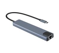 LLHCF Aluminum 8/5 In 1 Type C Hubs With USB A USB C 4K Video Output And Fast Data Transfer For Work And Play