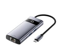 LLHCF Aluminum Type C Hubs With 4K HDTV PD100W USB3.0 Fast Speed Data Transfer And Networking Port Type C Hubs