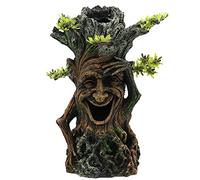 LLHCF Aquarium Decoration Resin Tree Trunk Roots With Face Fish For Ornament Betta Accessories Treehouse Cave Fish Hideou
