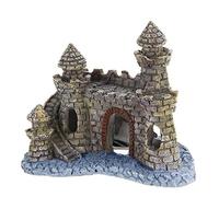 LLHCF Aquarium Decoration Small Resin Castles Hideouts Stone Cave Hide House Fish Tanks Accessories For Betta Shrimp
