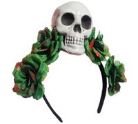 LLHCF Bloody Witch Costume Hair Hoop Day Of The Dead Dark Blood Skull Hair Styling For Live Show Headband For Carnivals