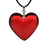 LLHCF Crystal Heart Shape Necklace Glass Pendant Necklace Colorful Clavicle Chain Jewelry For Women Girl Teen Unique Ornaments Heart Necklace For Couples