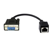 LLHCF DB9 RS232 To RJ45 Extenders DB9 9Pin Port Female Male To RJ45 CAT5 Ethernets Extend Adapters Communication Cable 15cm Data Transfer
