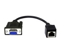LLHCF DB9 RS232 To RJ45 Extenders DB9 9Pin Port Female Male To RJ45 CAT5 Ethernets Extend Adapters Communication Cable 15cm Data Transfer