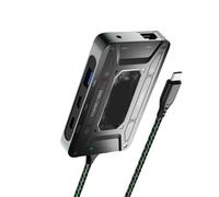 LLHCF Docking Station For DS7 Headphone Adapter PD100W 5Gbps Charging 3.5mm Auditory Type C Adapter 1000M For Game Pad