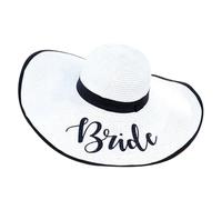 LLHCF Elegant Bride Bachelorette Party Sun Hat With Wide Brims For Beach And Garden Bachelorette Party Celebration