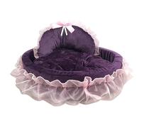 LLHCF Elegant Lace Dog Puppy Bed Ruffled Princess Sofa For Small To Pets Creative Lace Pet Bed Cute Nest Dog