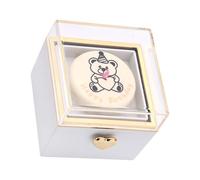 LLHCF Elegant Reversible Rings Holder Box Rotating Jewelry Box for Birthdays and Anniversary Celebration Wedding Rings Case Proposal Box