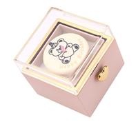 LLHCF Elegant Reversible Rings Holder Box Rotating Jewelry Box for Birthdays and Anniversary Celebration Wedding Rings Case Proposal Box