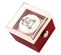 LLHCF Elegant Reversible Rings Holder Box Rotating Jewelry Box for Birthdays and Anniversary Celebration Wedding Rings Case Proposal Box