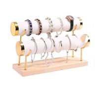 LLHCF Elegant Solid Wood Jewelry Display Stand Wood Jewelry Rack Watch Display Holder Wood