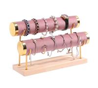 LLHCF Elegant Solid Wood Jewelry Display Stand Wood Jewelry Rack Watch Display Holder Wood
