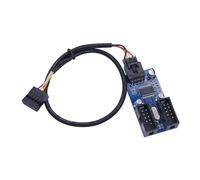 LLHCF Expand Your PC USB Capabilities 9Pin Motherboards Header Multiplier 9Pin USB Splitter Easy Internal Cable Management