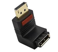 LLHCF Extension Adapter For DisplayPort 90° Male To Female Converter Portable Connector 60HZ UP/DOWN/LEFT/RIGHT Angled 1pc