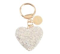 LLHCF Fashioinable Stylish Rhinestones Heart Shape Keychain Crystals Bag Ornament Car Keyring Accessory for Women Girls Gifts Fashionable Key Holder