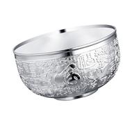 LLHCF Fengshui Metal Wealth Treasure Bowl Decorative Centerpieces Desktop Ornament for Home Office Prosperity Good Fortunes Decorative Bowl