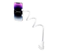 LLHCF Flexible Bedside Phone Mount Clamp With Bendable Arm 360 Rotatable Metal Tube Stand Upgrades For Lazy Watching Long Flexible Gooseneck Clamp