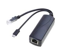 LLHCF Gigabit PoE Splitter 1000m 48V To 5V 2.4 A PoE Separator TYPE-C DC5521 USB Power Plug Widely Application Splitter