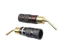 LLHCF Gold Plated 2mm Banana Plug Screw Type Sound Speakers Pin Plugs Cable Connectors Adapter For Speakers Accessories