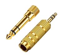 LLHCF Gold Plated Auditory Adapter 6.5mm Female To 3.5mm Male Plugs 1Set For Clear Sound Headphone Converter